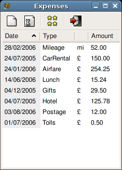 gpe-expenses main window